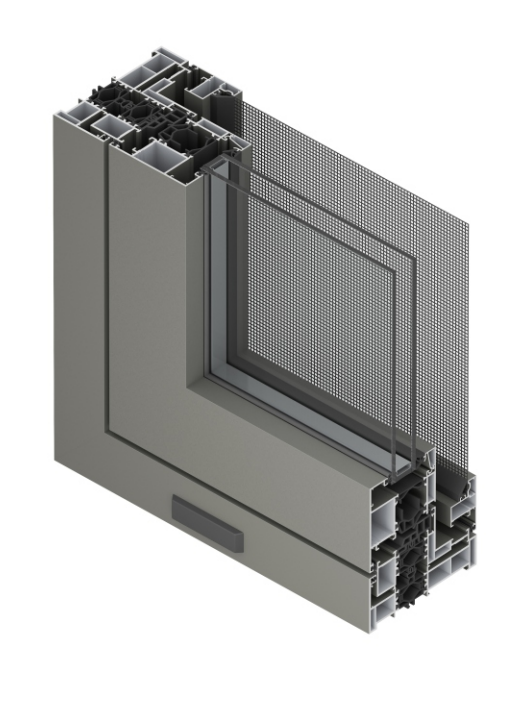 WGC122A 外开窗纱一体